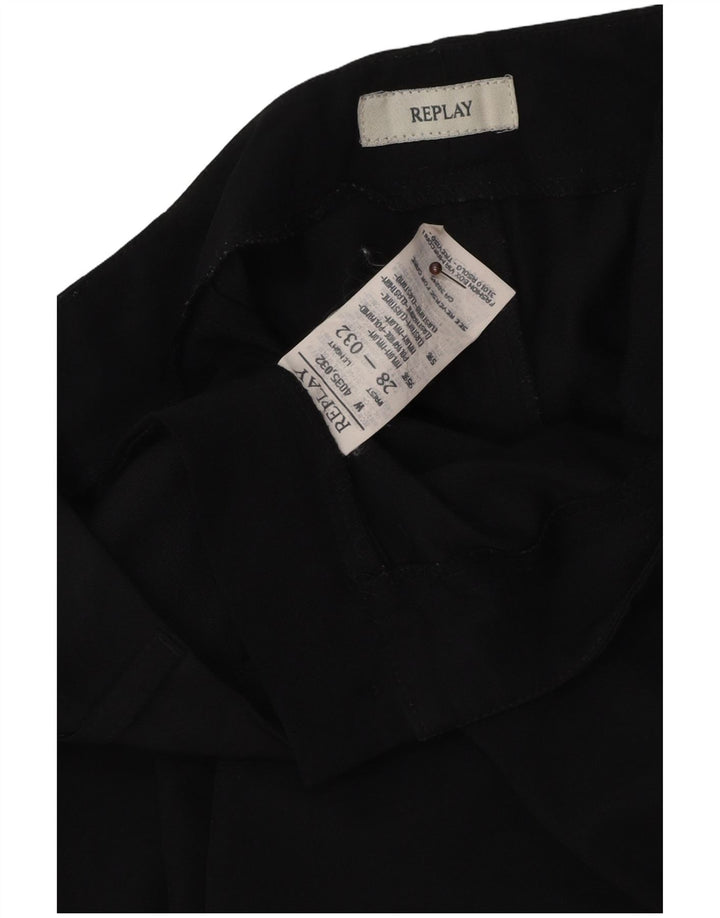 Pantalón Casual Replay Mujer W28 L32 Poliamida Negro