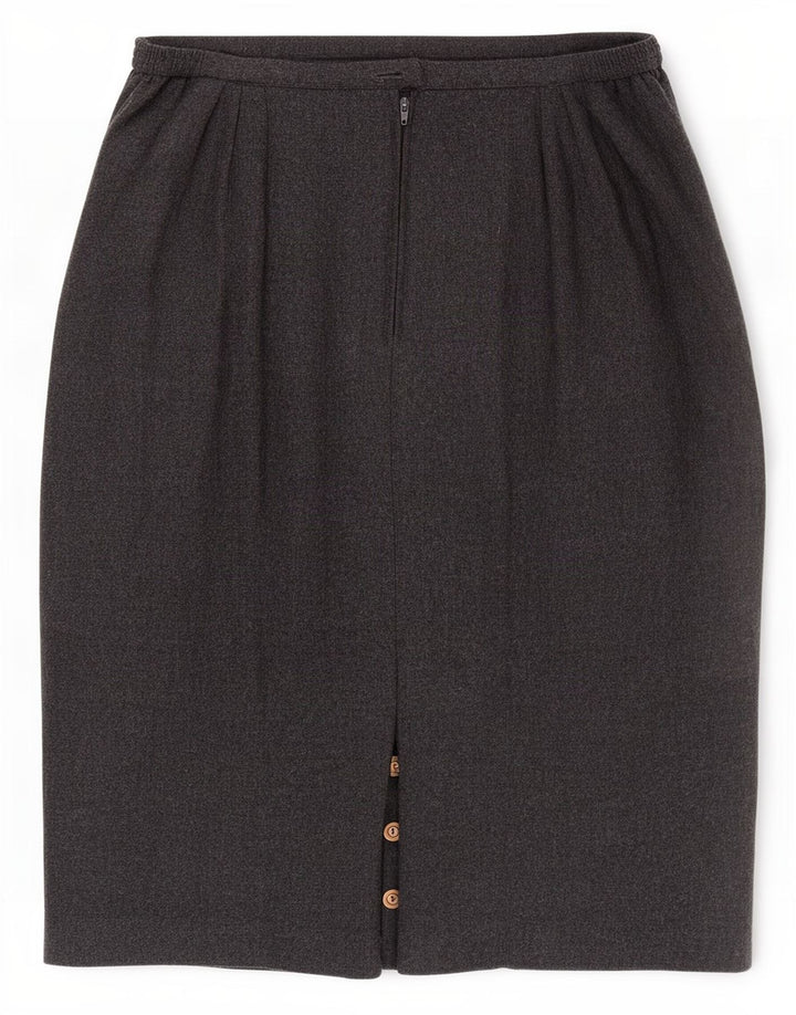 Brendella Falda Lápiz Para Mujer Grande W34 Lana Gris