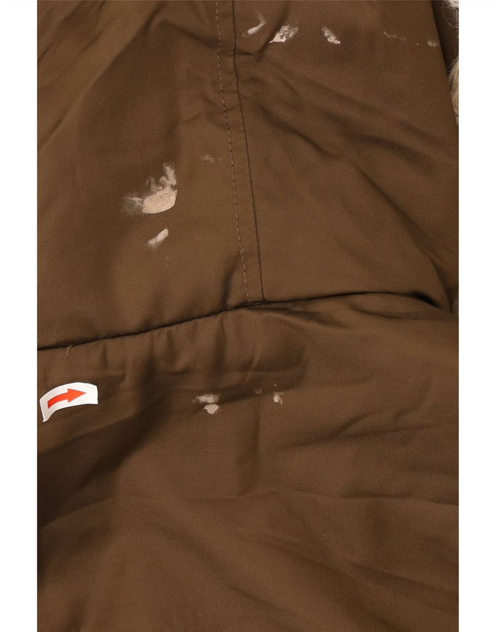 Zara Mujer Trafaluc Chaqueta Parka Sherpa Extragrande UK 10 Small Marrón