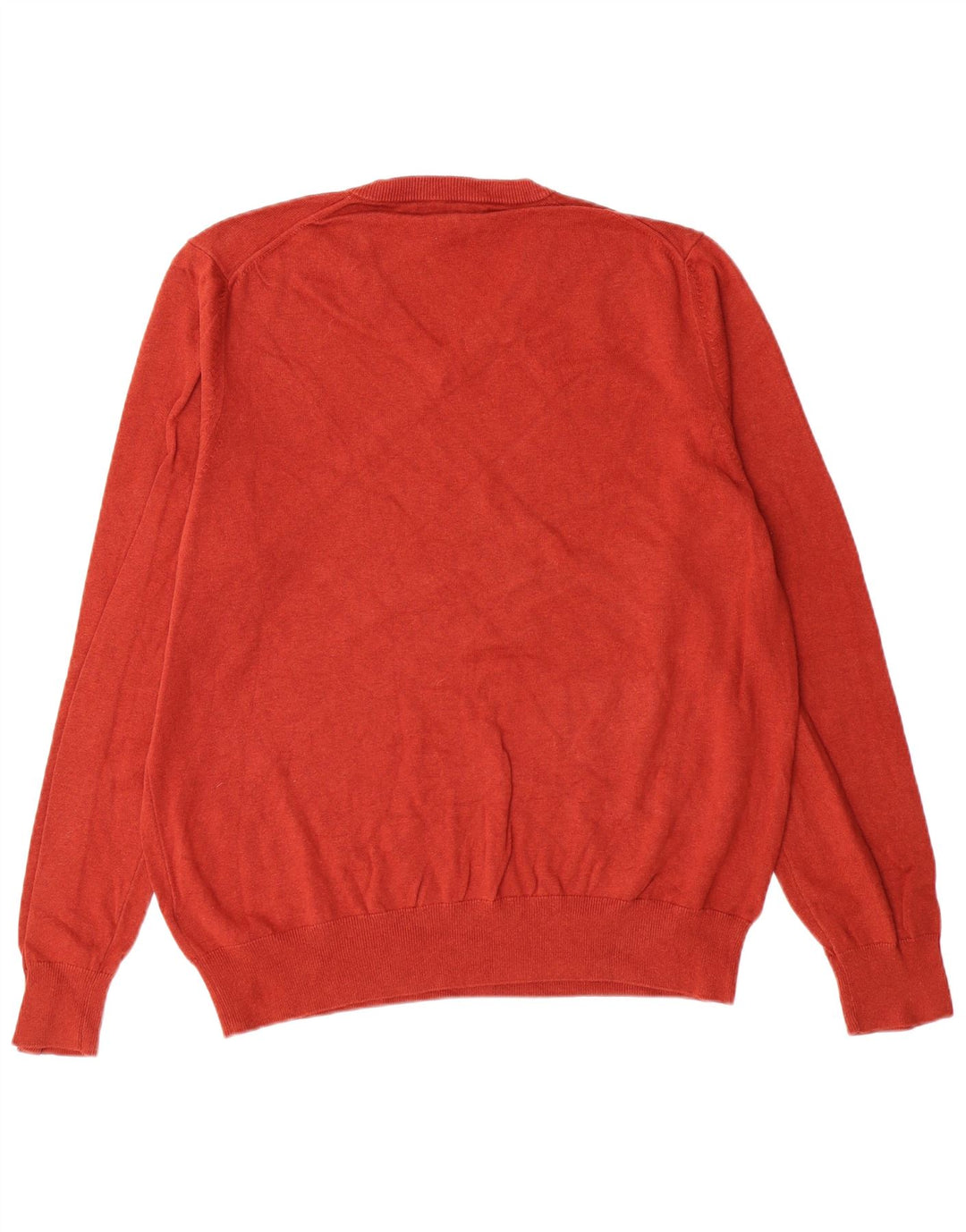 MARKS & SPENCER Jersey con cuello en V para hombre XL Rojo Algodón Clásico