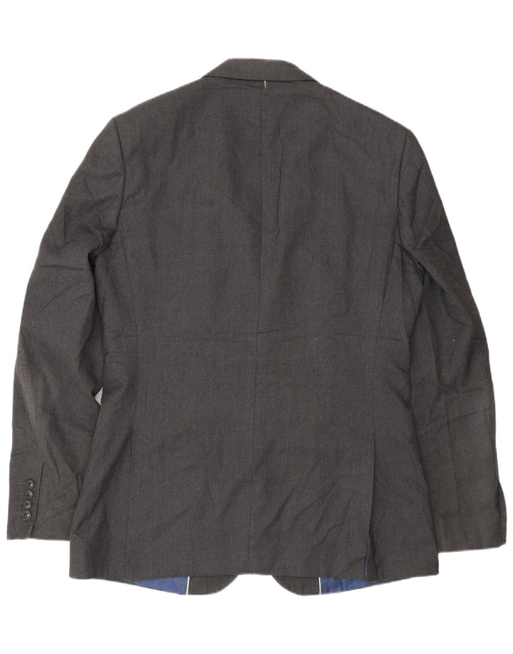 Marks & Spencer Chaqueta tipo blazer larga y entallada con 2 botones para hombre UK 40 Gris medio