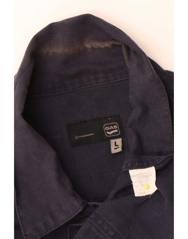 Gas Mens Bomber Jacket UK 40 Grande Azul Marino Algodón