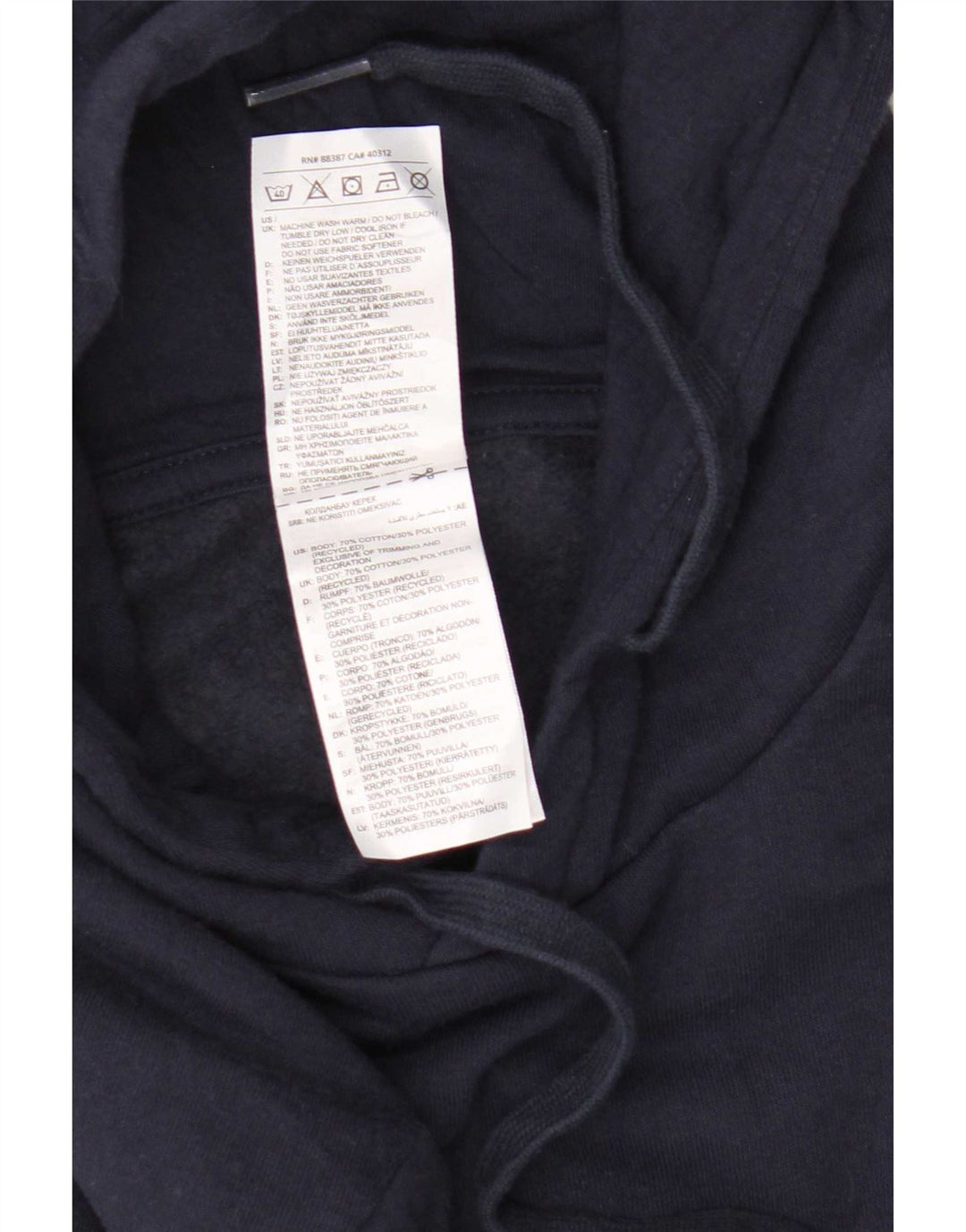 Adidas Hombre Sudadera Con Capucha Jumper Medium Azul Marino Algodón