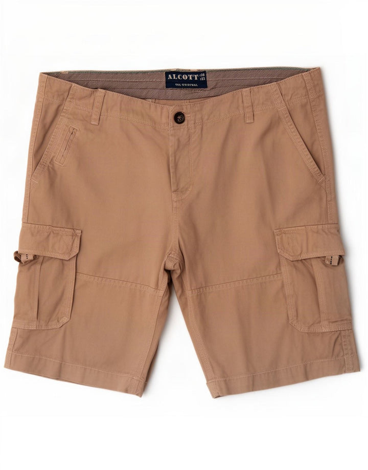Pantalones cortos tipo cargo Alcott para hombre W38 XL Algodón beige