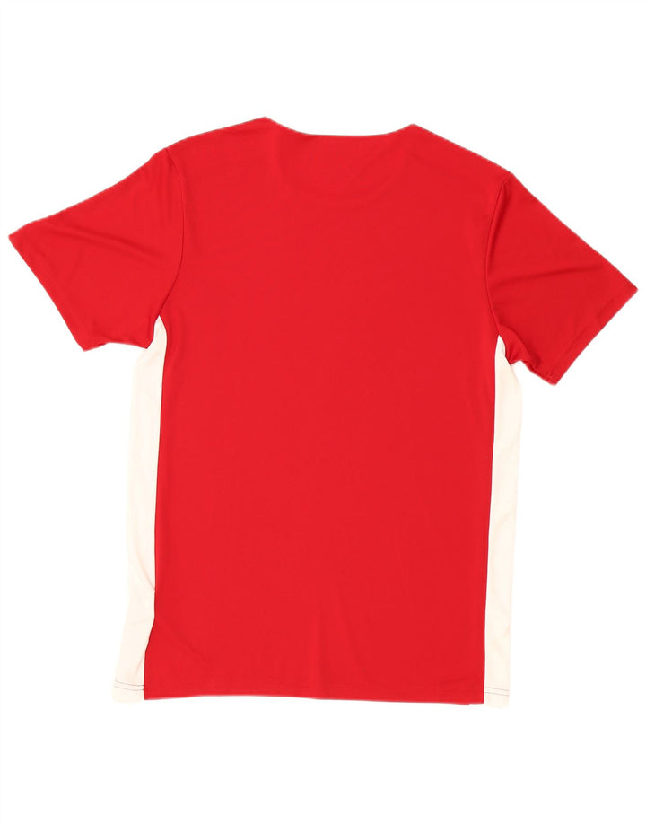 Adidas Hombre Aeroready Camiseta Superior Medio Rojo Colorblock Poliéster
