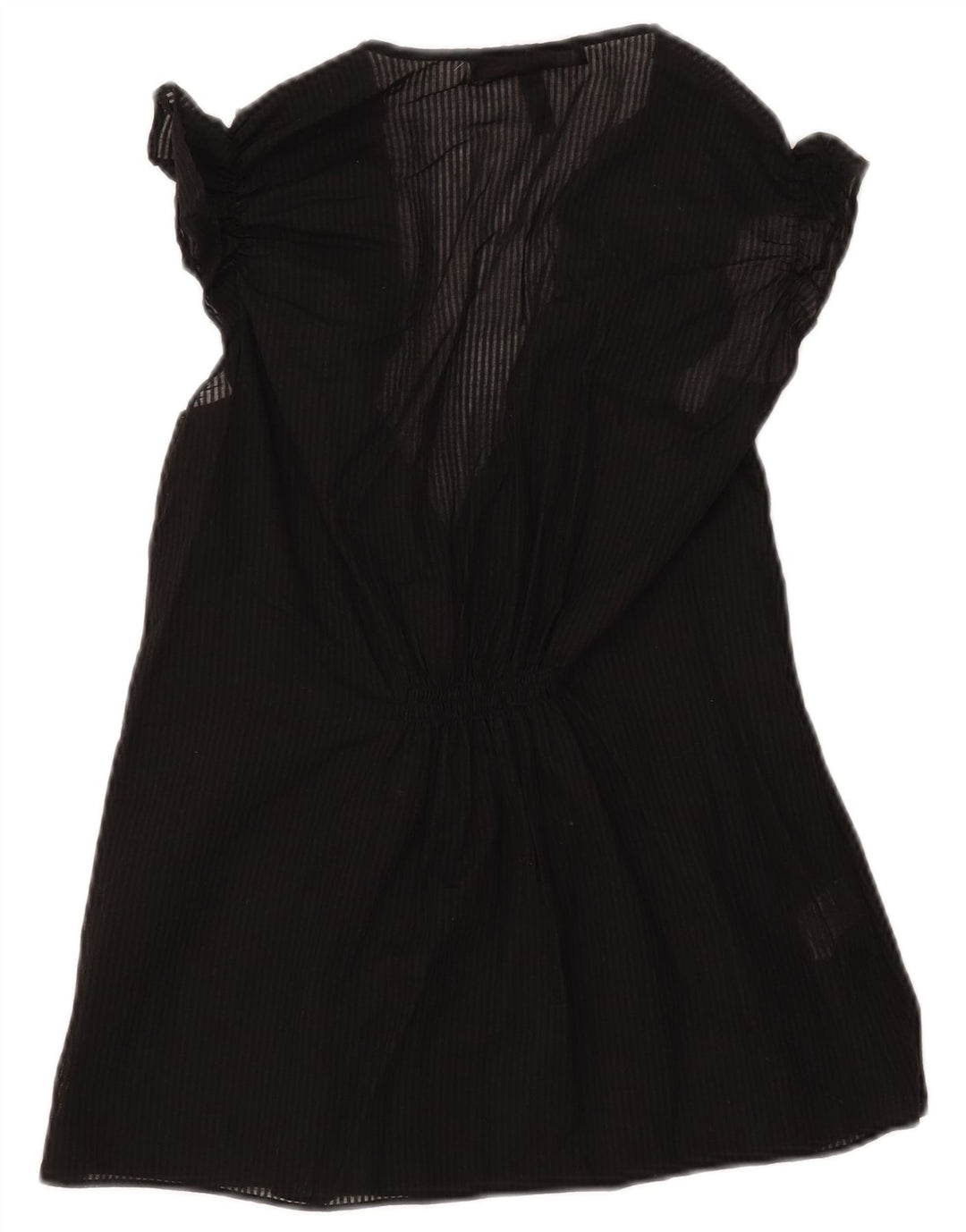 BCBGMAXAZRIA Blusa para mujer Top UK 40 Mediano Algodón a rayas negro