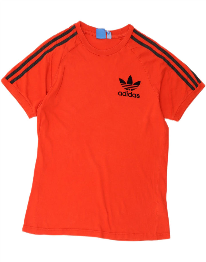 ADIDAS Mens Graphic T-Shirt Top Medium Red Cotton Vintage Adidas and Second-Hand Adidas from Messina Hembry 
