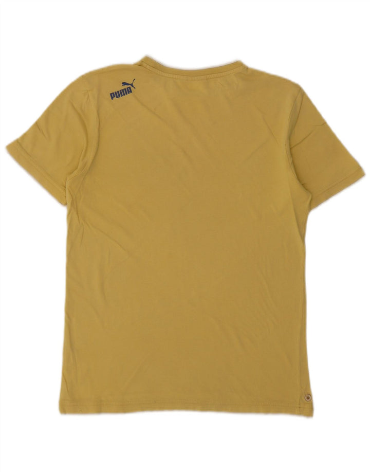 Puma - Camiseta gráfica para hombre, talla pequeña, color amarillo