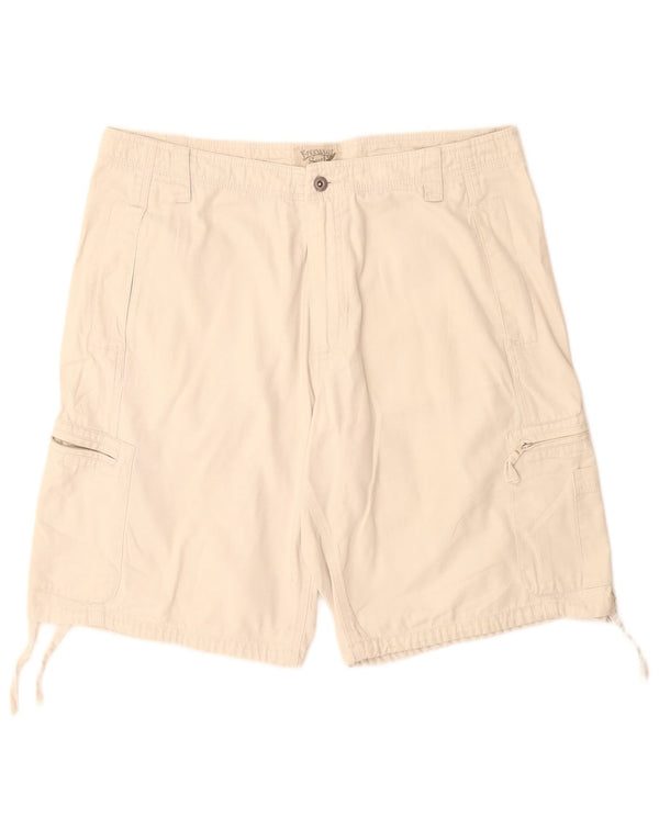 Pantalones cortos cargo vintage para hombre IT 44 XS W34 Algodón blanco