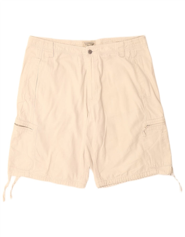 Pantalones cortos cargo vintage para hombre IT 44 XS W34 Algodón blanco