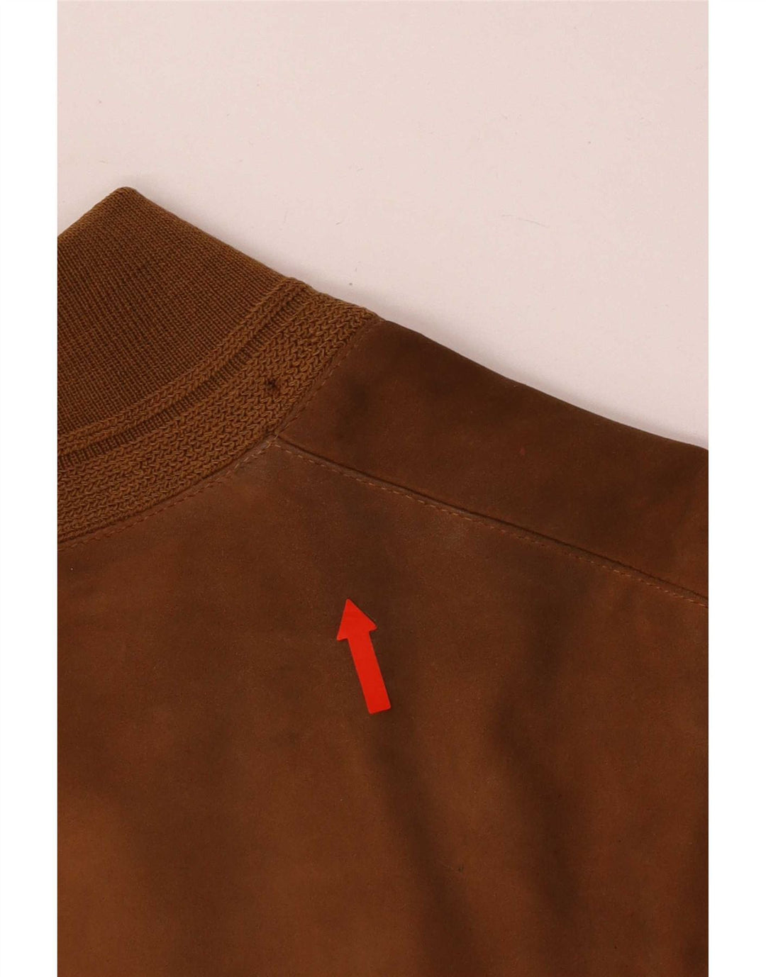 Vintage mujer chaqueta bomber de ante de gran tamaño IT 44 Beige medio