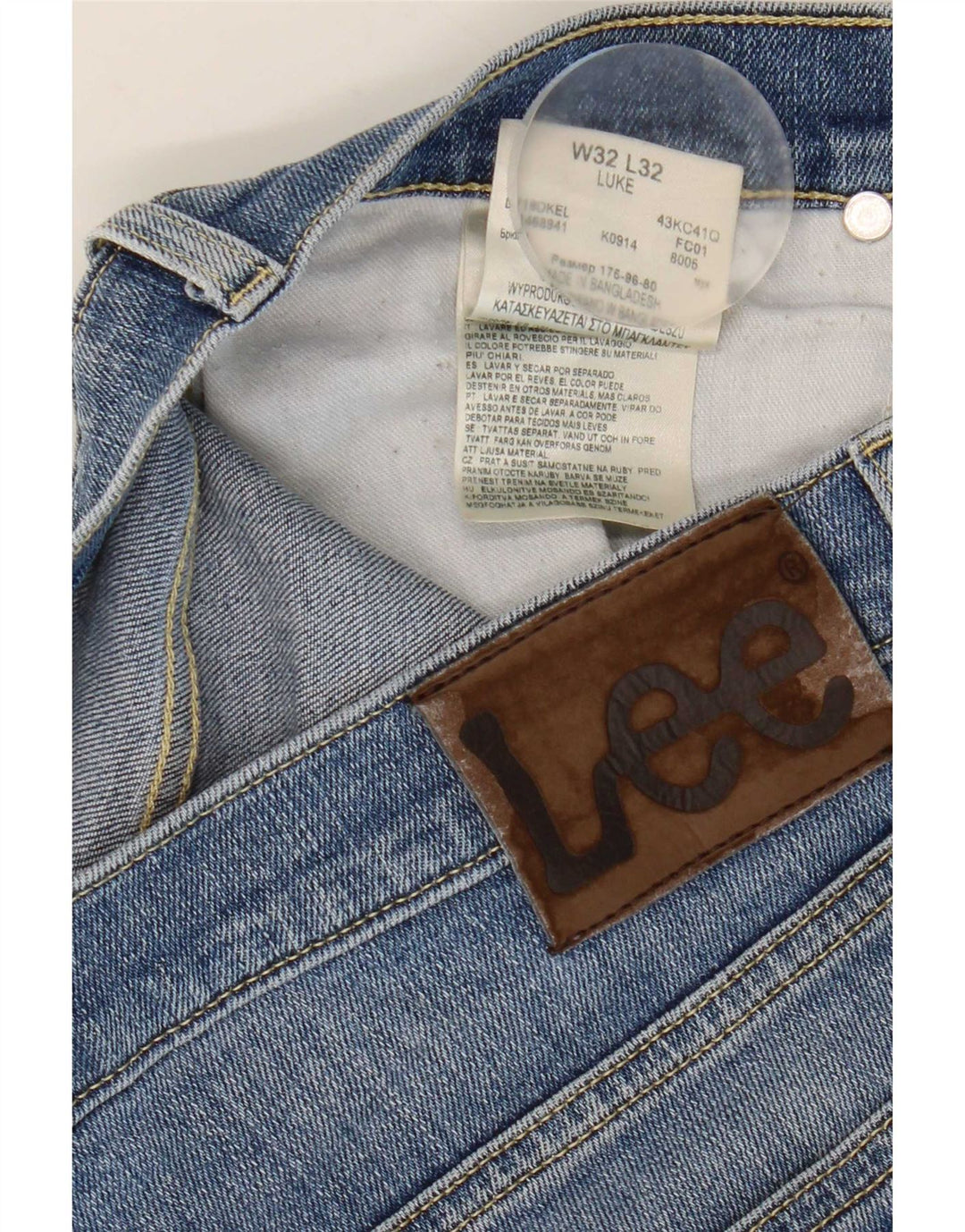 Vaqueros Lee Luke Slim para Hombre W32 L32 Algodón Azul