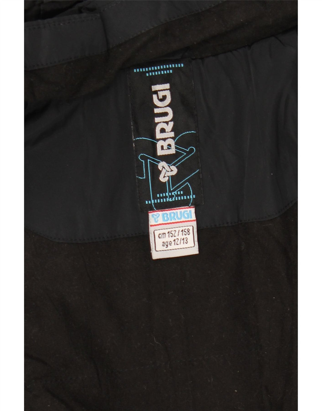 BRUGI Chaqueta acolchada con capucha para niña 12-13 años Negro