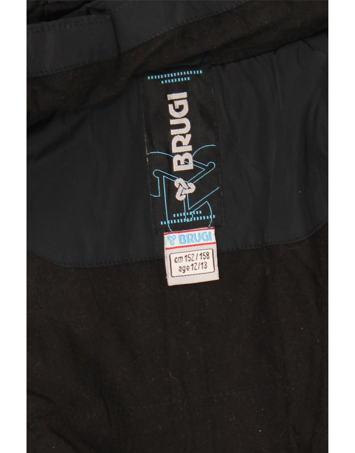 BRUGI Chaqueta acolchada con capucha para niña 12-13 años Negro