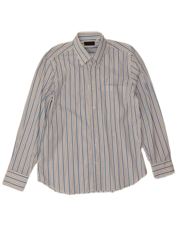 Pierre Cardin Camisa Hombre Talla 41 16 Algodón Rayas Azul Grande