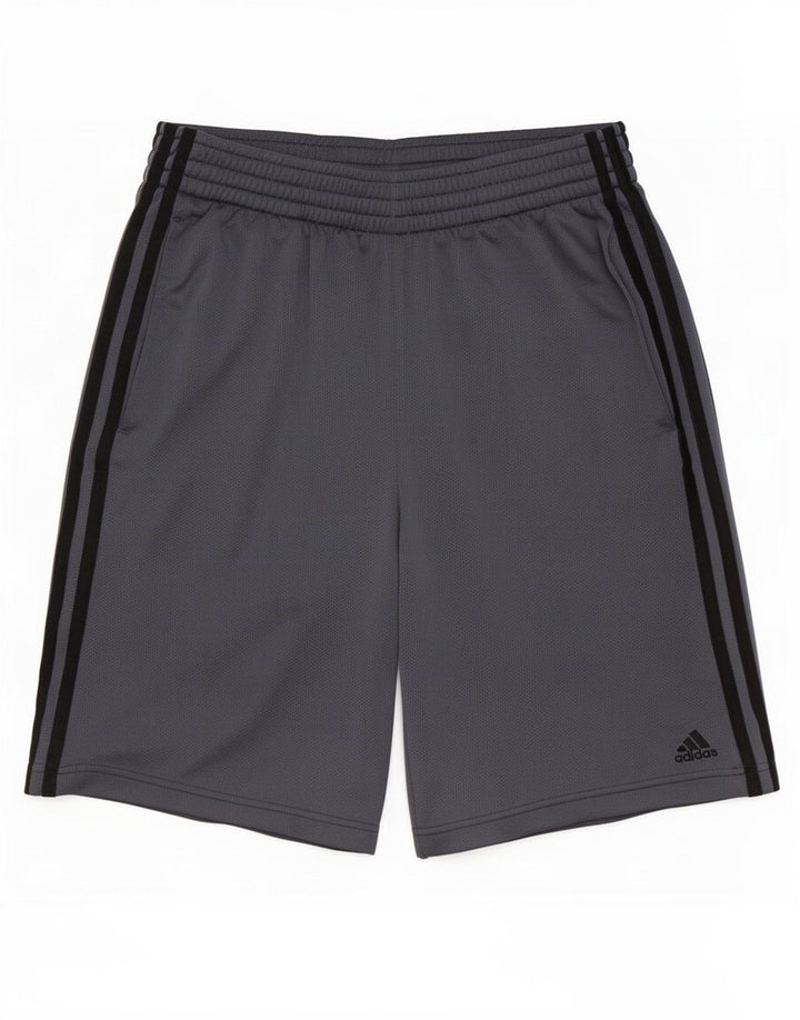 Adidas Hombre Pantalones Cortos Deportivos Pequeño Gris Poliéster