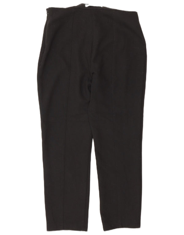 Zara Mujer Pantalones Casuales Cónicos Pequeños W26 L25 Negro