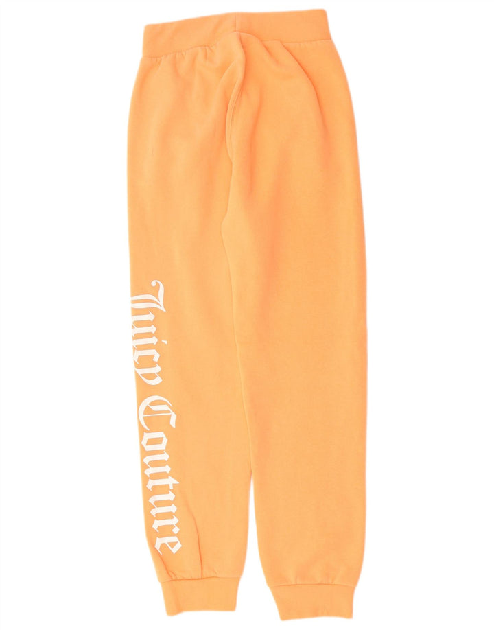 JUICY COUTURE Pantalones de chándal con estampado gráfico para mujer Joggers UK 4 XS Naranja