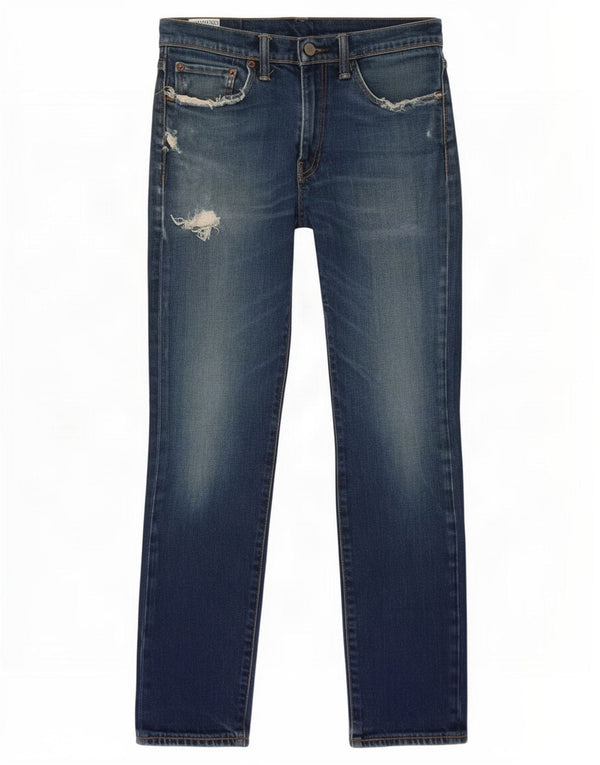 Vaqueros ajustados desgastados para hombre Levi's W32 L27 Algodón azul