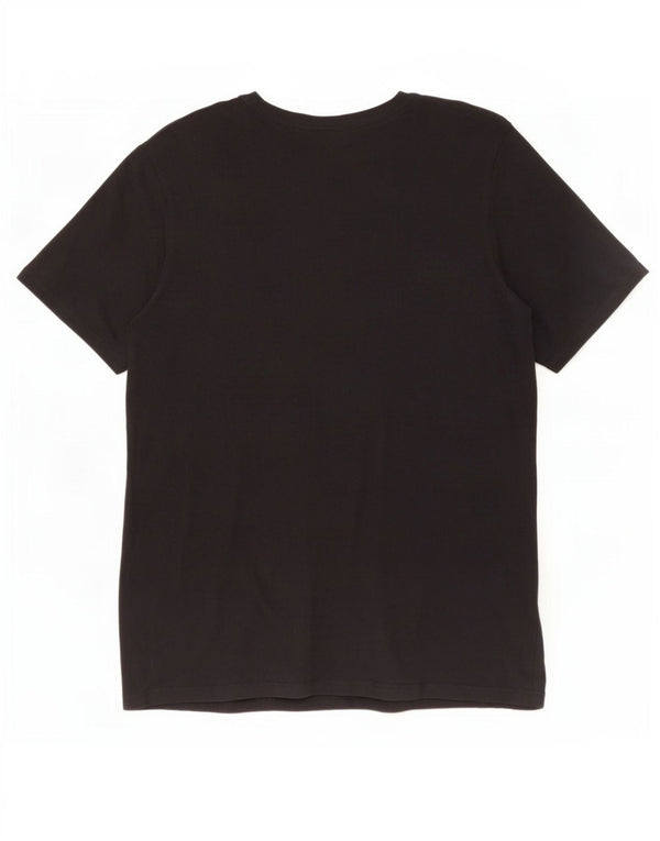 Nike Camiseta gráfica de corte atlético para hombre, talla grande, algodón negro