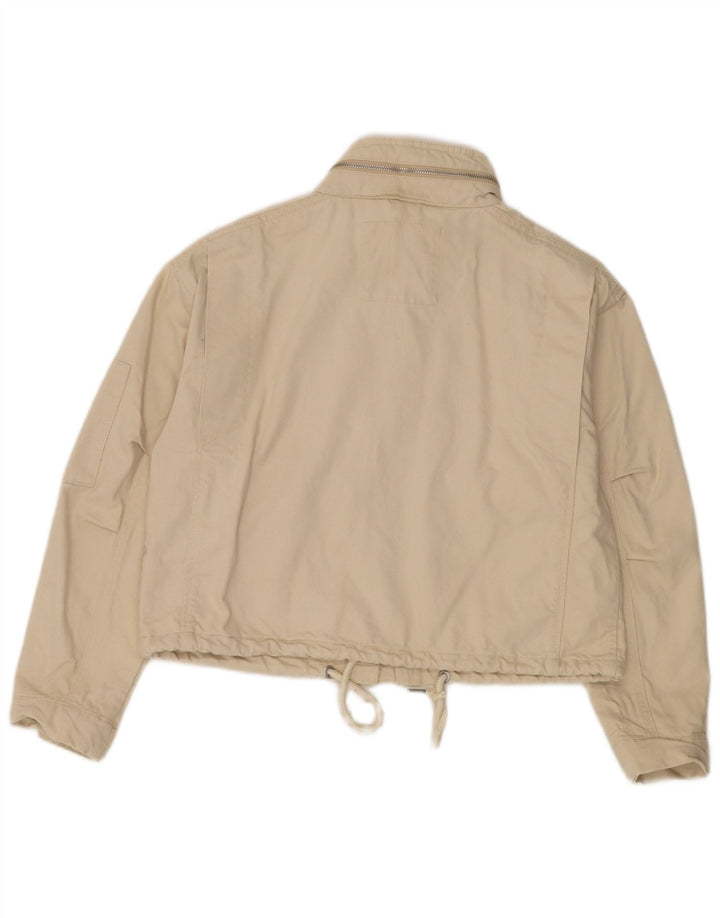 Superdry Chaqueta utilitaria corta extragrande para mujer Reino Unido 8 Small Algodón beige