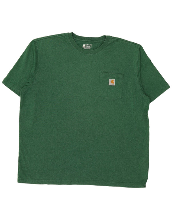 Carhartt Camiseta holgada para hombre Top 2XL Algodón verde