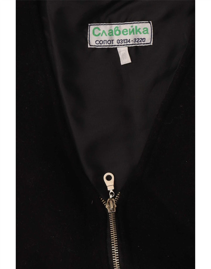 Vintage mujer chaleco Reino Unido 14 medio negro