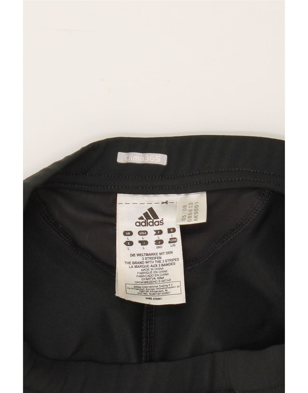ADIDAS Womens Clima 365 Leggings UK 14 Large  Black Polyester Vintage Adidas and Second-Hand Adidas from Messina Hembry 