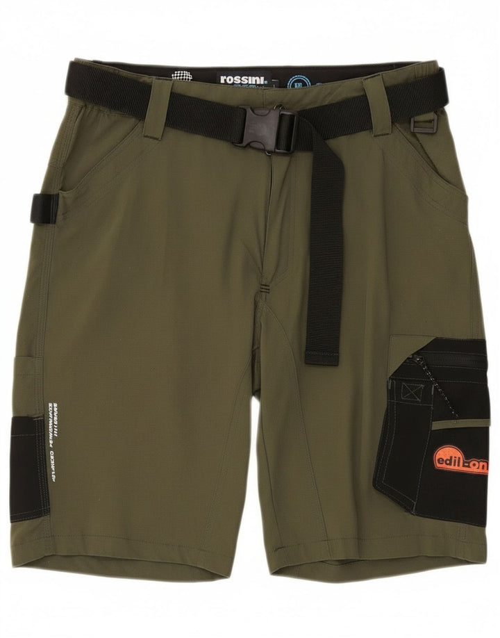 Pantalones cortos cargo gráficos vintage para hombre grandes W34 color caqui