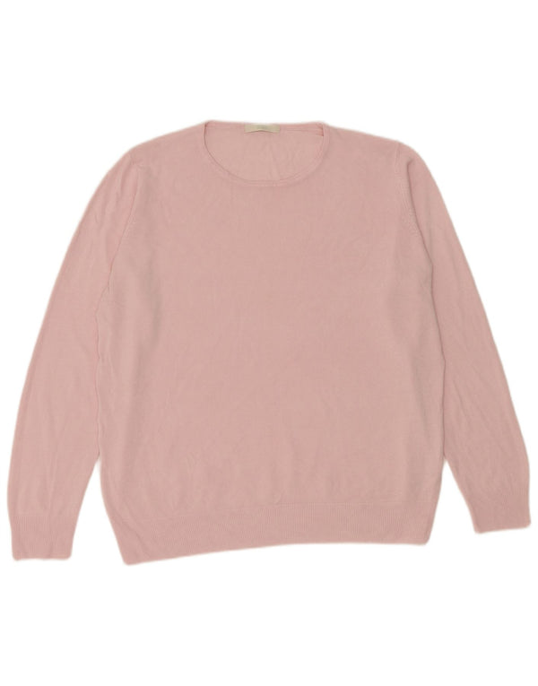 Marks & Spencer Jersey con Cuello Barco para Mujer UK 40 XL Acrílico Rosa