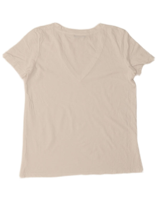 Zara Mujer Camiseta Top UK 10 Small Blanco
