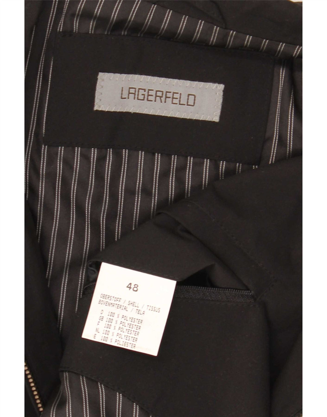 Abrigo Karl Lagerfeld para hombre IT 48 Poliéster negro mediano
