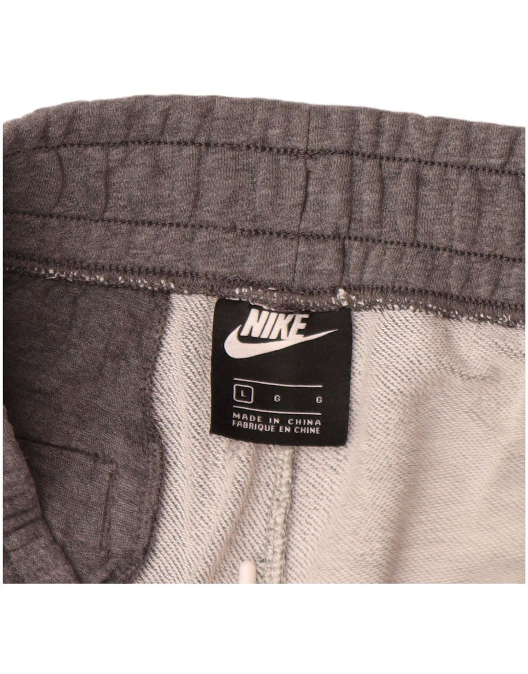 NIKE Pantalones cortos deportivos para hombre de algodón gris color block grande