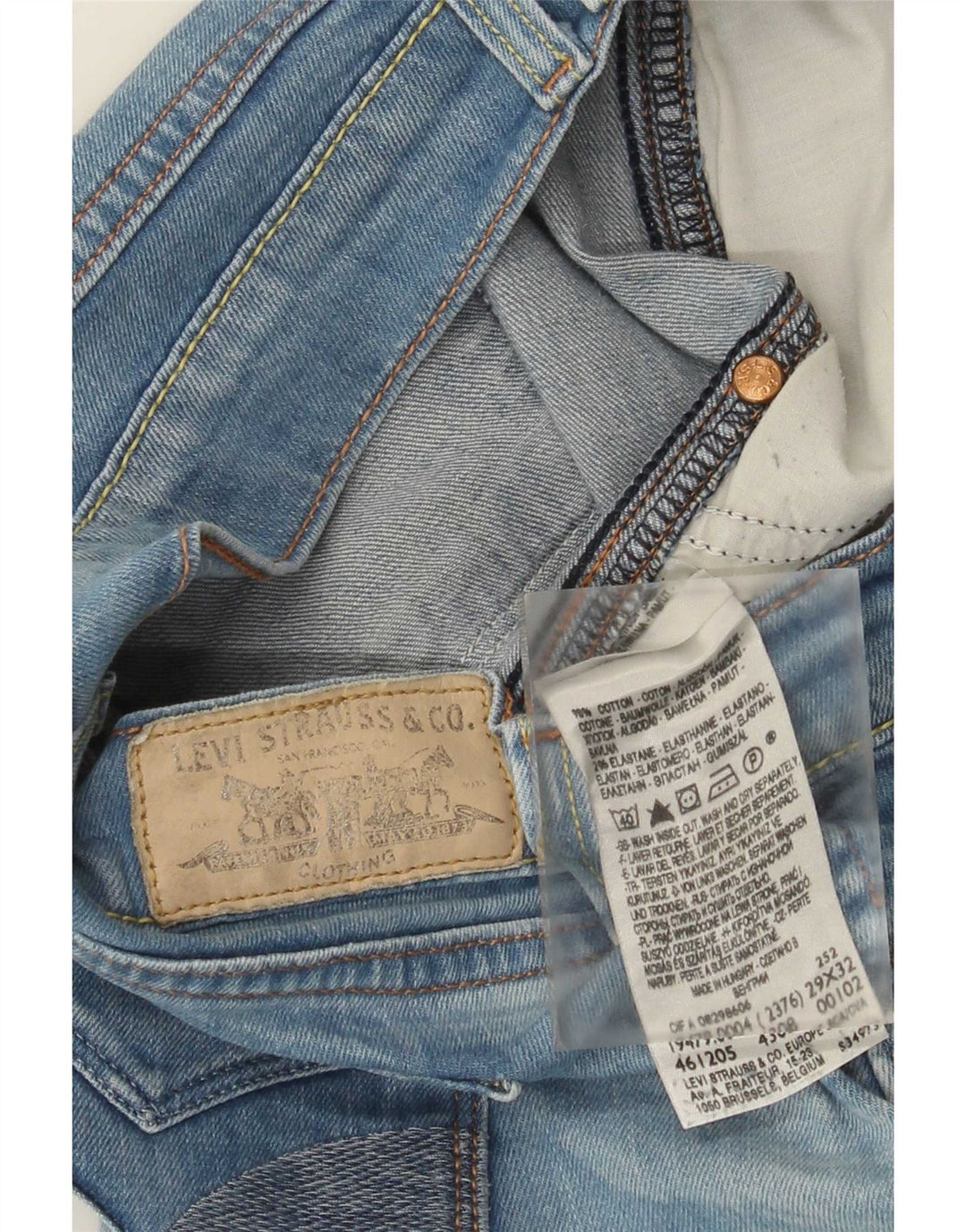 Vaqueros Levi's Mujer Acampanados W29 L32 Algodón Azul