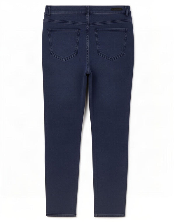 Zara Vaqueros Cargo Slim para Mujer EU 44 XL W34 L28 Azul Marino Rayas Pintadas