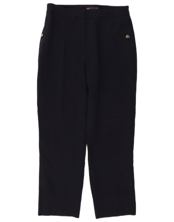 Marks & Spencer Pantalones Chinos para Mujer UK 12 Medium W32 L27 Azul Marino