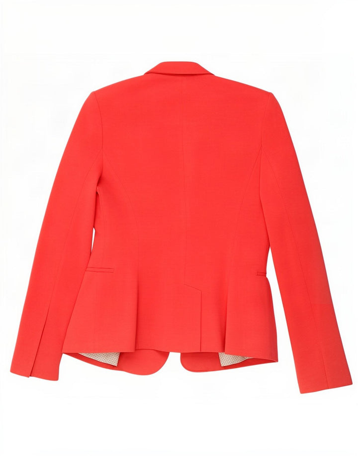 Zara Mujer Chaqueta Blazer De 1 Botón UK 10 Small Rojo