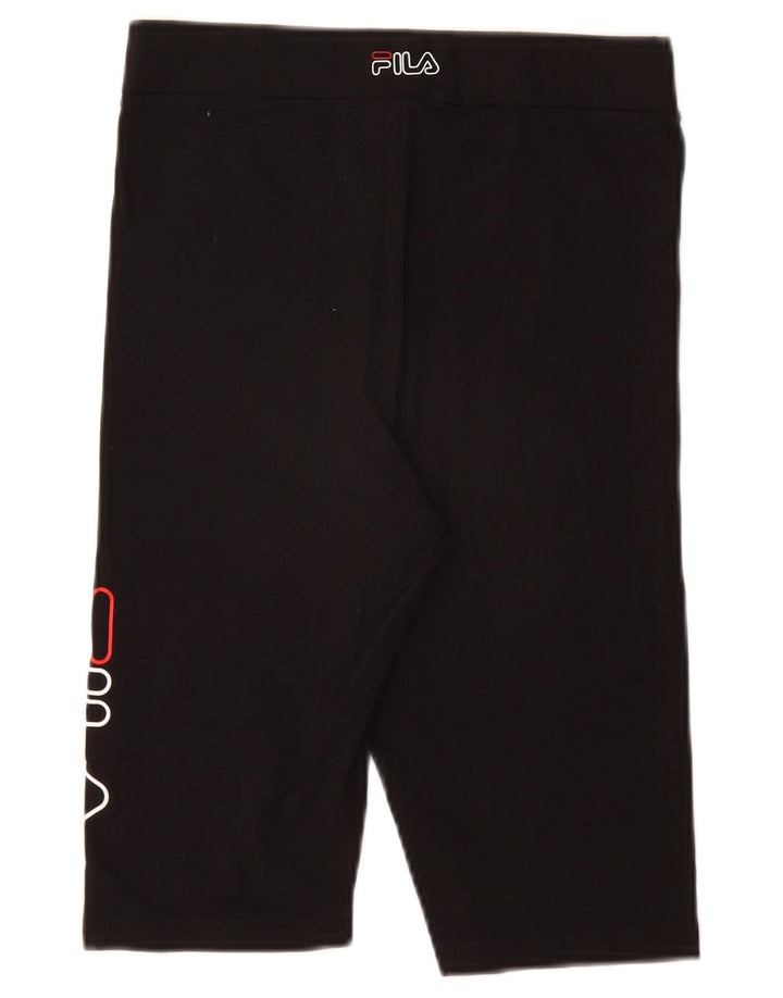 FILA Shorts deportivos gráficos para mujer UK 8 Small Black