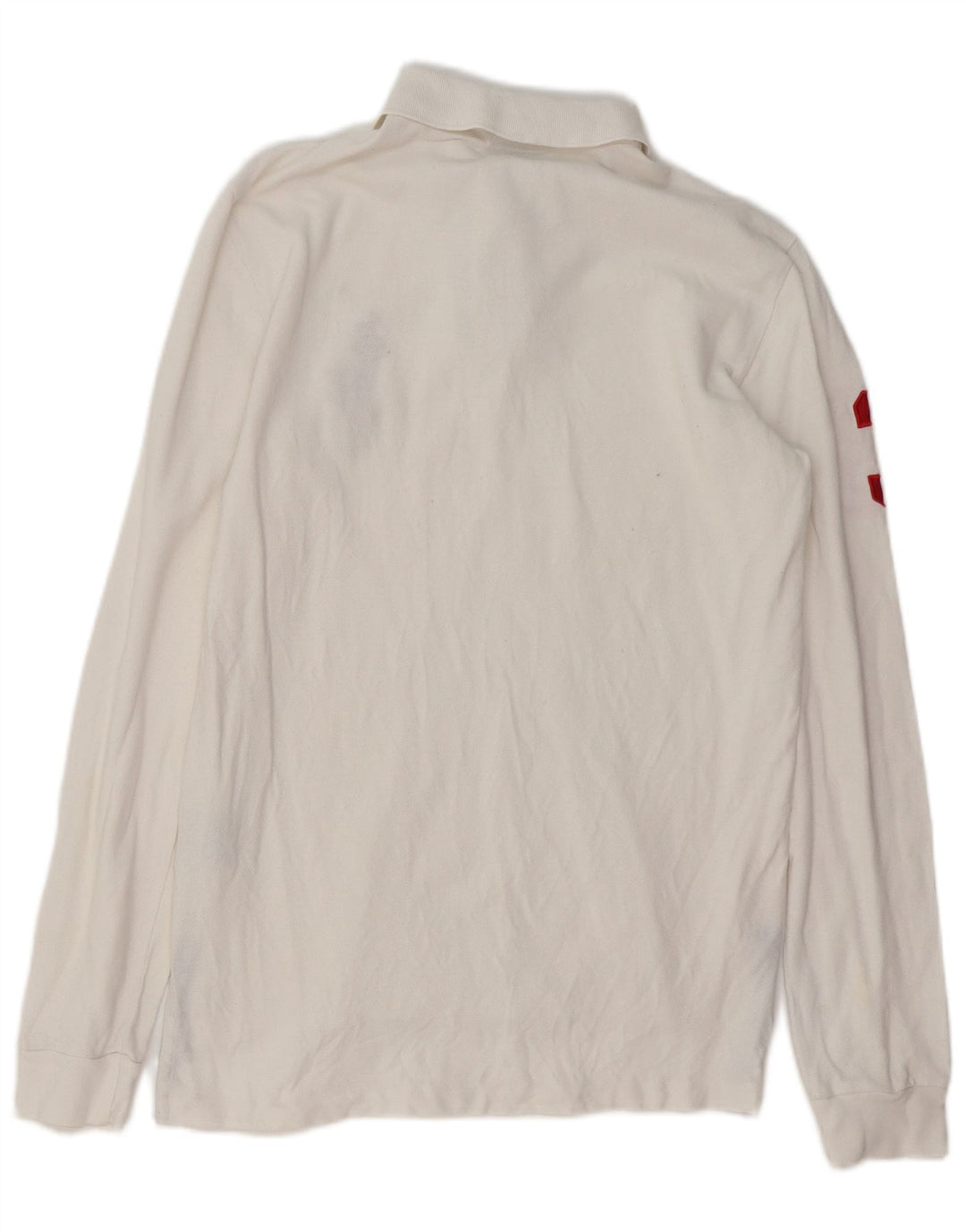 POLO RALPH LAUREN Polo de manga larga de ajuste personalizado para hombre pequeño blanco