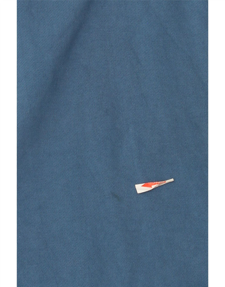 Saltrock - Sudadera con cuello y cremallera para hombre, talla grande, algodón azul