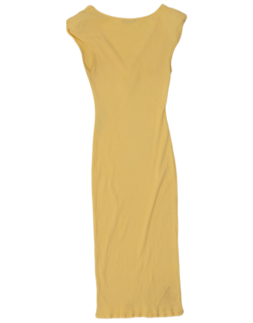 Zara Mujer Maxi Vestido UK 42 Medio Amarillo