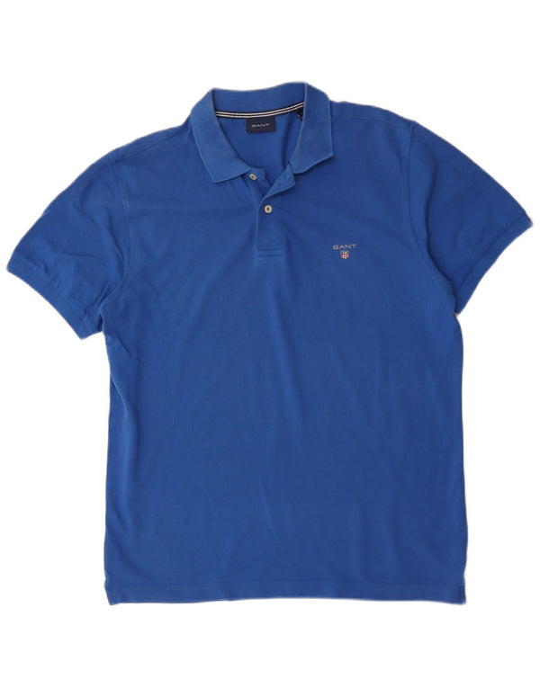 Gant Polo Hombre Grande Azul Algodón