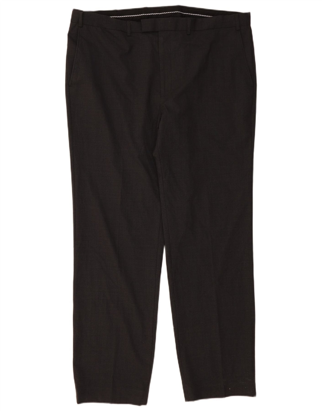 Marks & Spencer Pantalones de traje de corte regular para hombre W42 L33 Lana gris