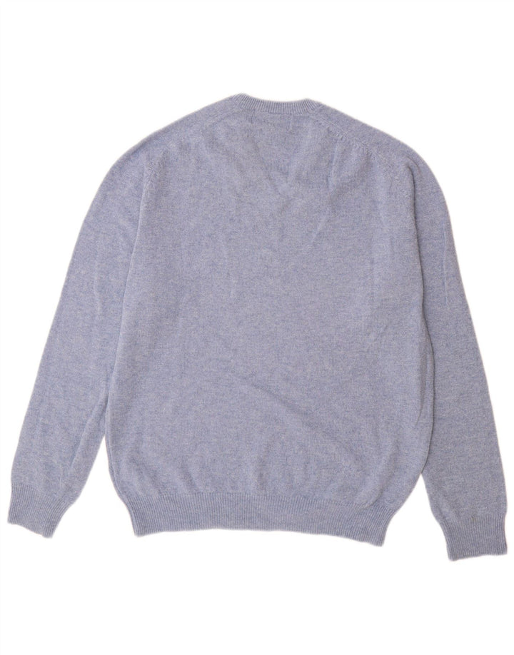 Marks & Spencer Jersey de corte estándar con cuello en V para hombre Azul medio