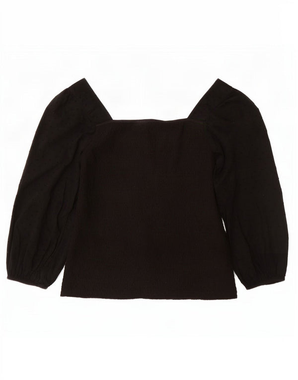 Blusa de manga 3/4 para mujer Fat Face UK 46 Grande Algodón negro