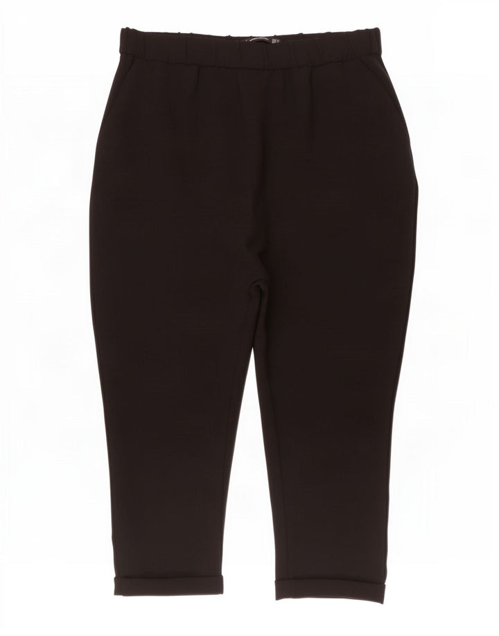 Zara Mujer Trafaluc Capri Pantalones Medianos W28 L19 Negro
