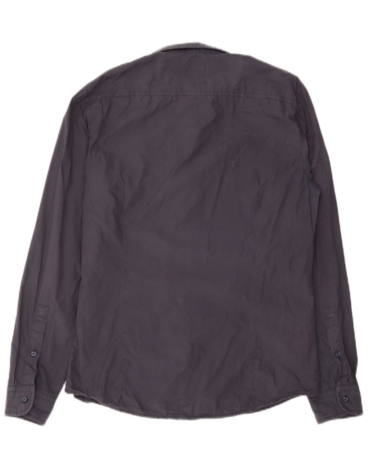 Camisa Hugo Boss Hombre Slim Fit Algodón Azul Marino Grande