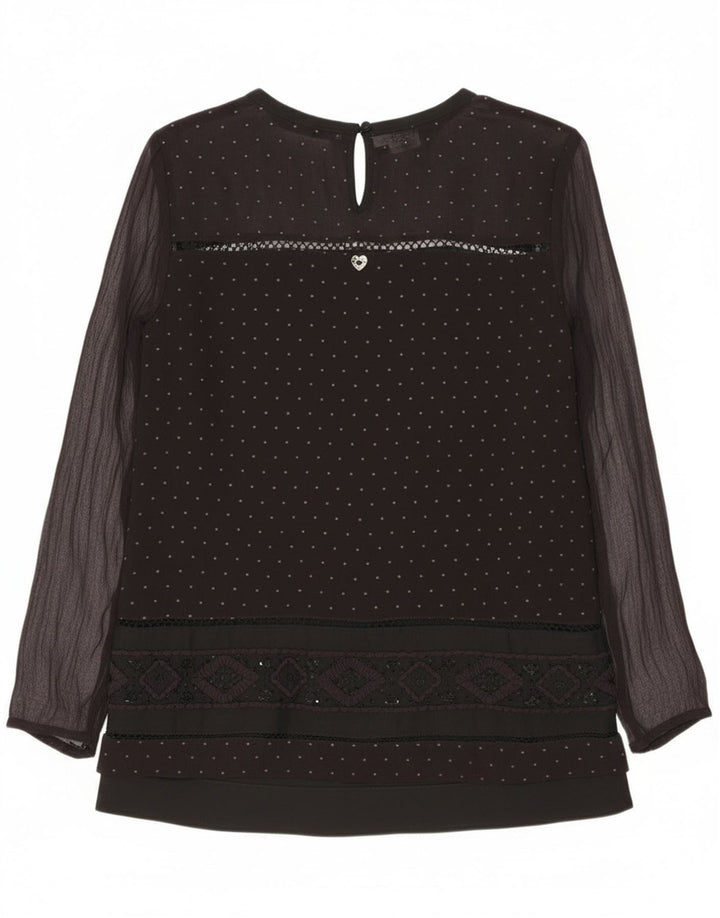 Simona Barbieri Blusa Twin-Set para Mujer UK 10 Small Black Spotted