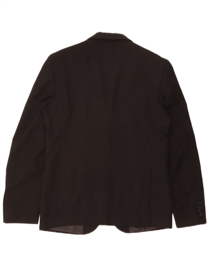 Zara Chaqueta tipo blazer de 2 botones para hombre EU 50 Mediano Negro Poliéster