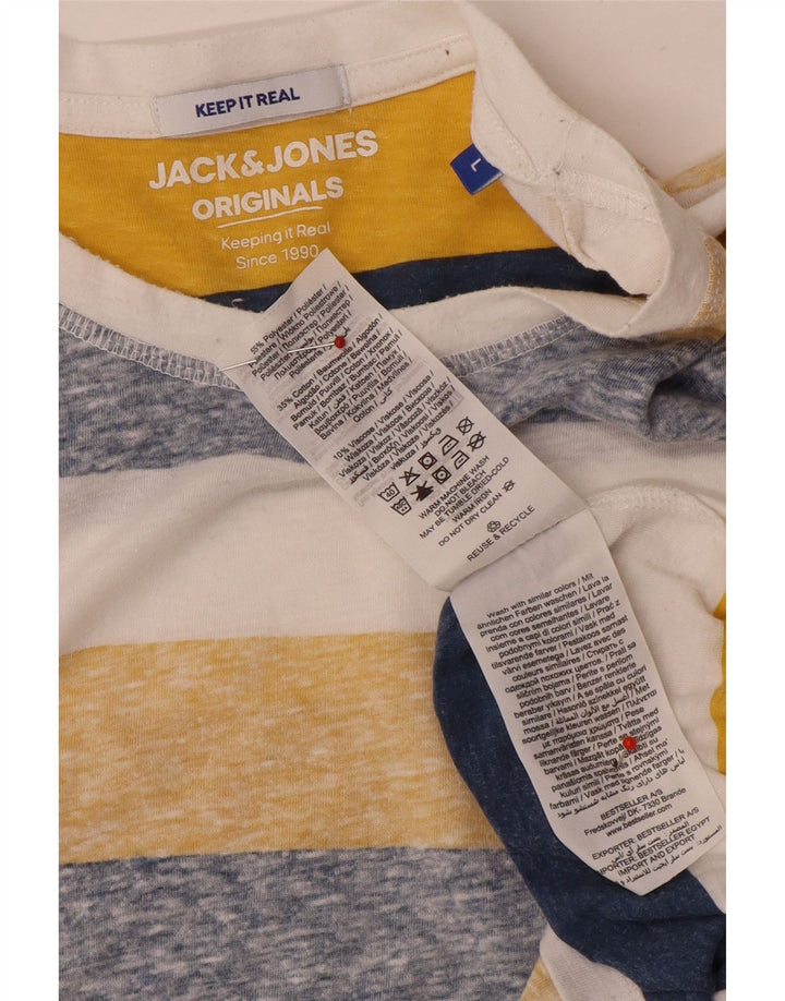 Jack & Jones Hombre Camiseta Top Large Poliéster De Rayas Multicolor